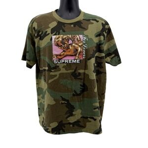 Supreme For Lovers Woodlands Camo T Shirt Mens L Cherub Short Sleeve Tee